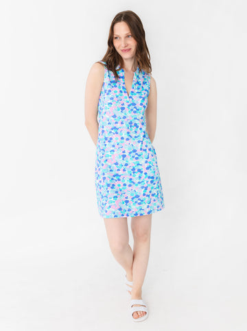 Bayview Dress in Hidden Shells in Lilac