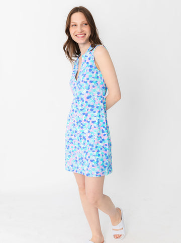 Bayview Dress in Hidden Shells in Lilac