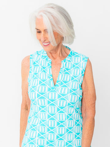 Bayview Dress in MAHI GOLD in Capri