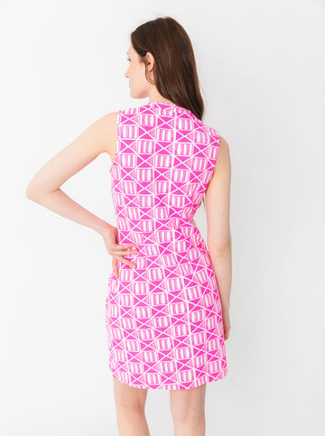 Bayview Dress in MAHI GOLD in Pink
