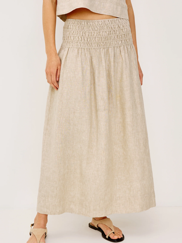 Alessa Skirt in Heathered Flax