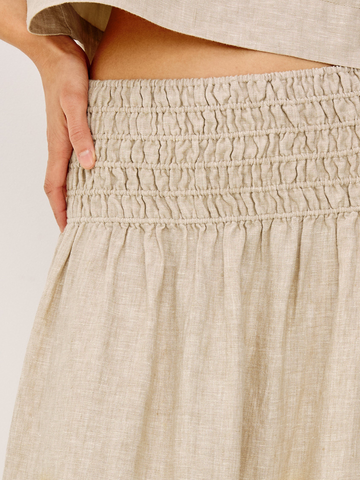 Alessa Skirt in Heathered Flax
