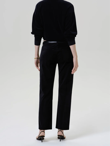 Anissa In Velvet Pant in Onyx