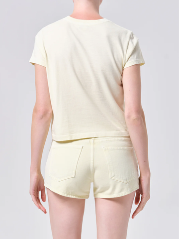 Adine Shrunken Tee in Lemon Drop