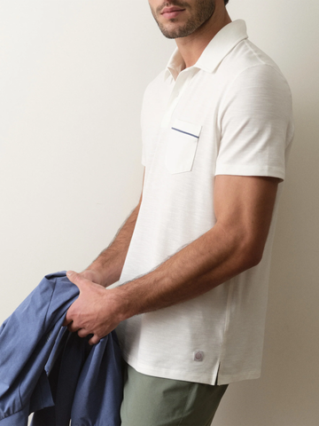 Air Pocket Polo in White
