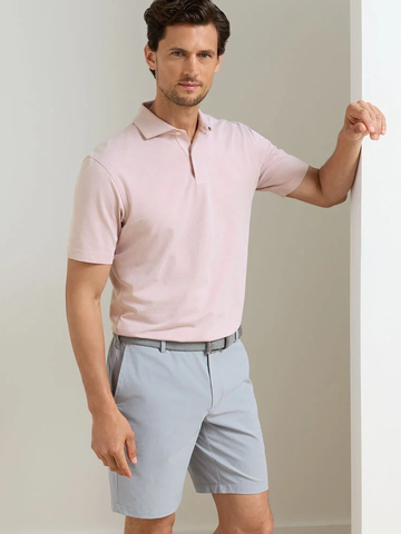 Albatross Cotton-Blend Pique Polo in Faded Scarlet
