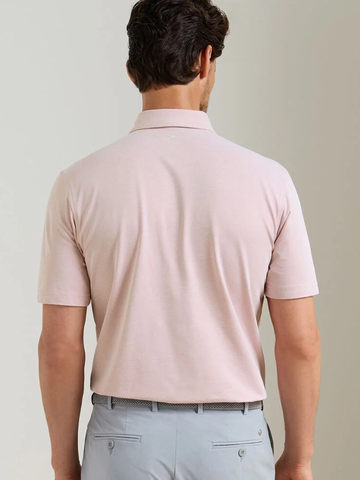 Albatross Cotton-Blend Pique Polo in Faded Scarlet