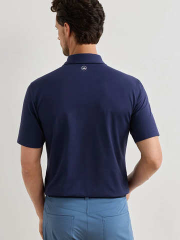 Albatross Cotton-Blend Pique Polo in Navy