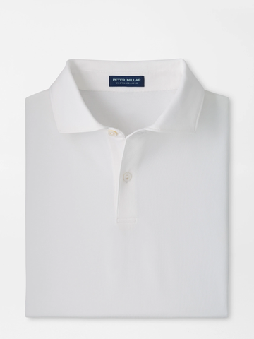 Albatross Cotton-Blend Piqué Polo in White