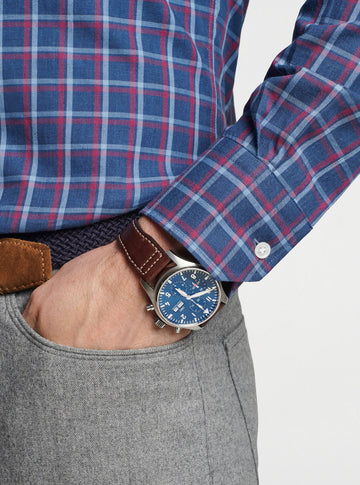 Andre Winter Soft Twill Sport Shirt in Navy