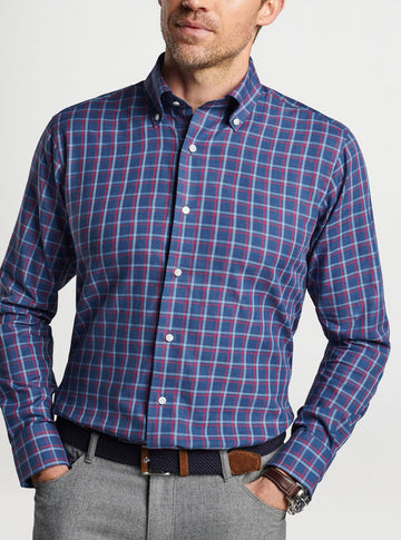 Andre Winter Soft Twill Sport Shirt in Navy