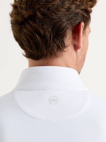 Custom Cape Perth Cross-Hatch Performance Quarter-Zip in White