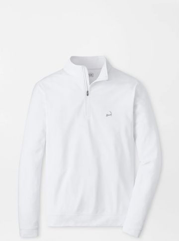 Custom Cape Perth Cross-Hatch Performance Quarter-Zip in White