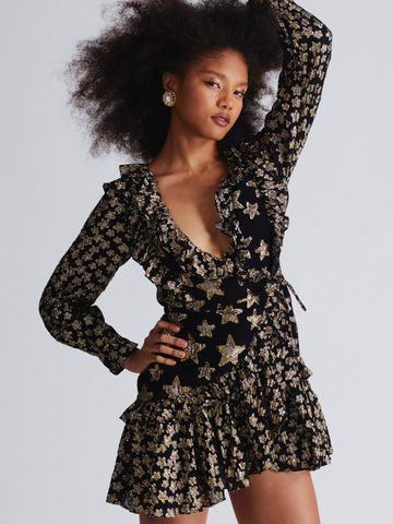 Findlay Wrap Dress in Black