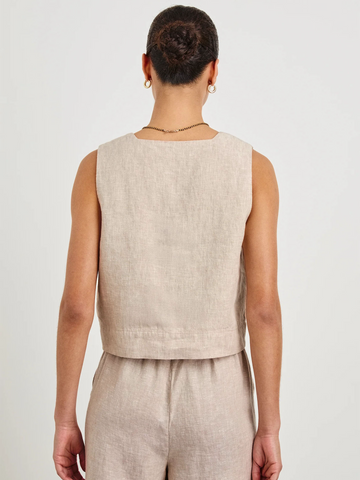 Akira Top in Heathered Flax