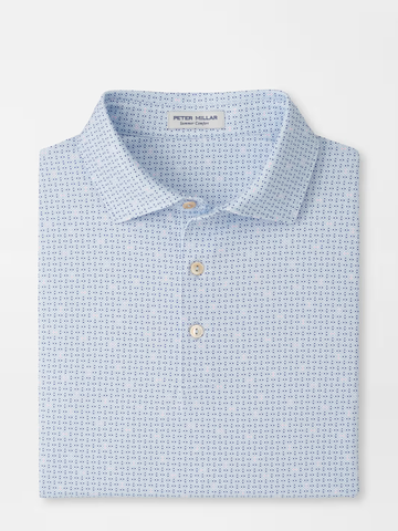 Ashgrove Performance Jersey Polo in Stream Blue