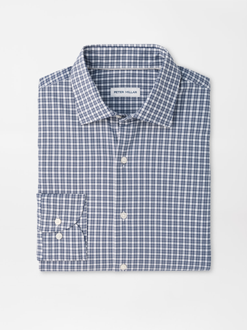 Atlas Crown Lite Cotton-Stretch Sport Shirt in Navy