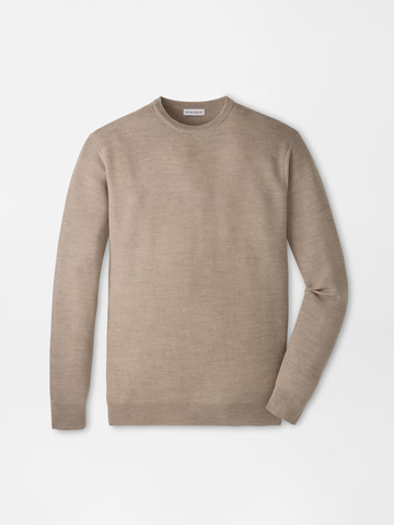 Autumn Crest Honeycomb Crewneck Sweater in Stone