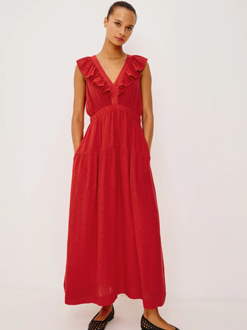 Beaux Dress in Tomato