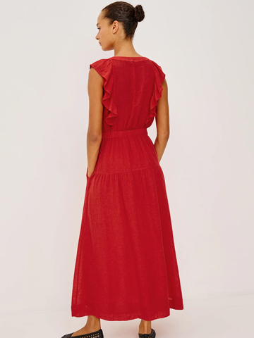 Beaux Dress in Tomato