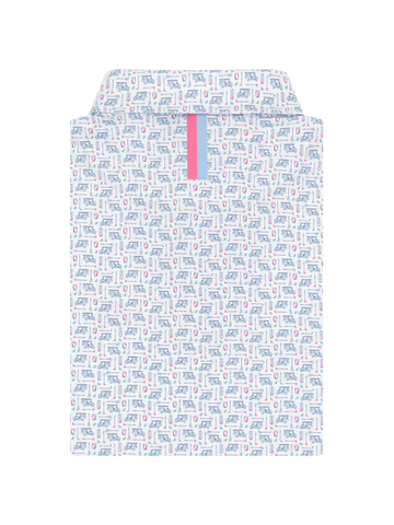 The Bev Cart 2.0 Polo in White & Short Stop Blue