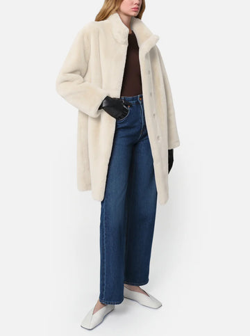 Blair Mid-Length Coat in Latte