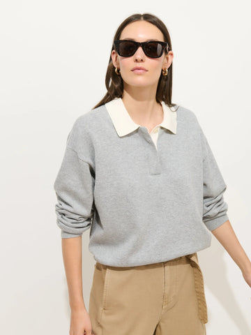 Bond St Polo in Grey Flannel