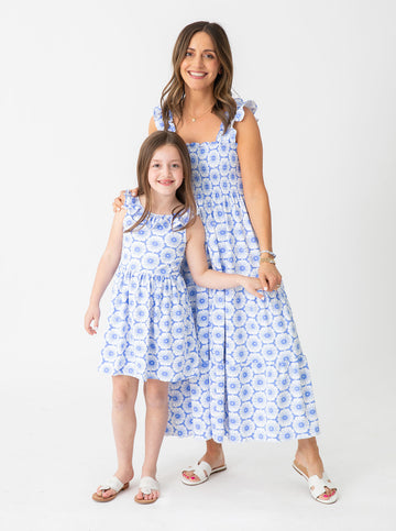 Amelia Dress in Chatham Lace in Regatta