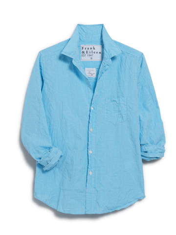 Barry Button-Up in Gingham Blue