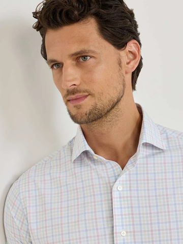 Basin Performance Poplin Sport Shirt in Multi
