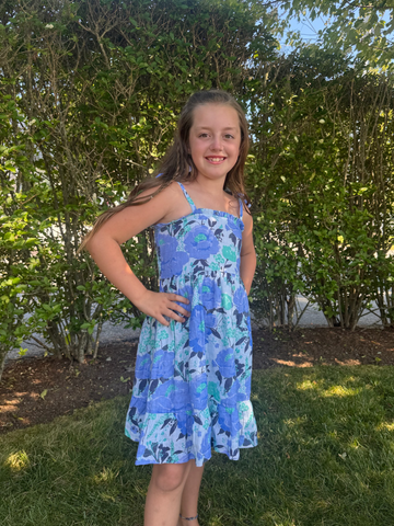Bea Dress in Vintage Bouquet Blue