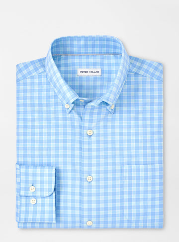 Bethel Crown Lite Cotton-Stretch Sport Shirt in Cottage Blue