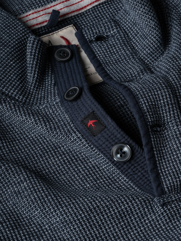 Bi-Waffle Mock in Navy