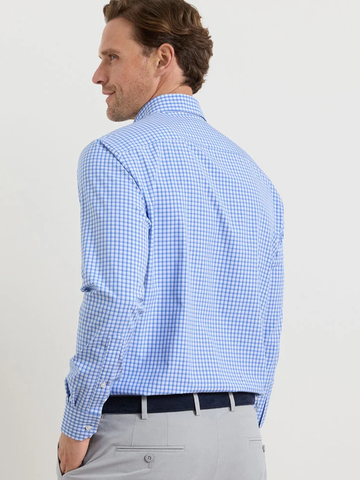 Bienville Performance Poplin Sport Shirt in Dusk Blue
