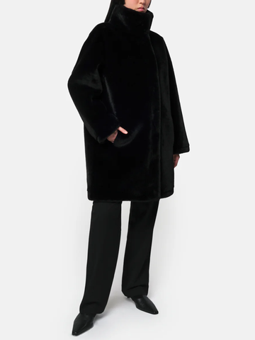 Blair Mid-Length Coat in Noir