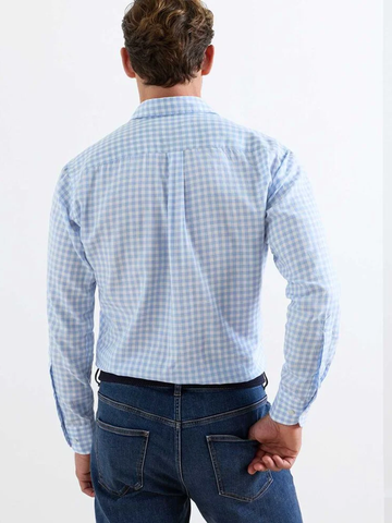 Breeze Cotton Lyocell Sport Shirt in Bluebird