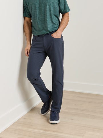Brevard Performance Flannel Five-Pocket Pant in Navy