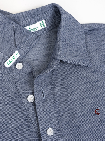 Brrr Long Sleeve Range Polo in Sapphire Blue