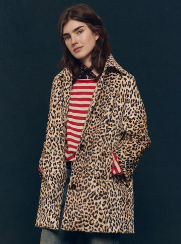 The Car Coat in Vintage Leopard