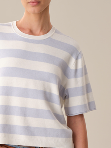 Colette Tee in Chalk Combo