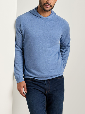 Crown Comfort Knit Hoodie in Blue Freesia