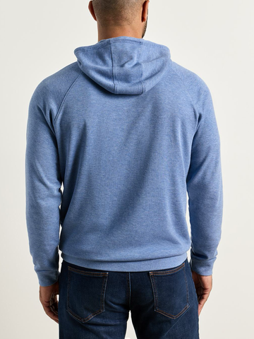 Crown Comfort Knit Hoodie in Blue Freesia