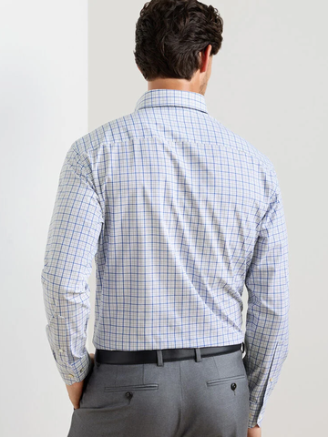 Canal Performance Poplin Sport Shirt in Dusk Blue