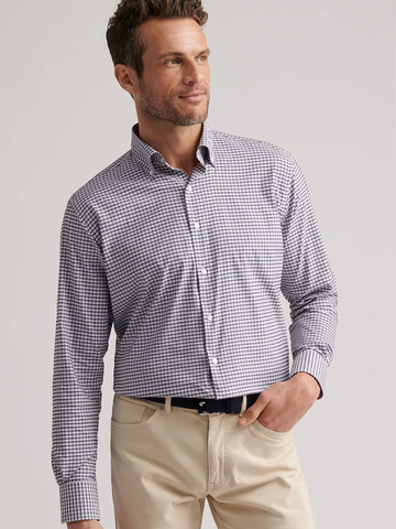 Cashiers Performance Twill Sport Shirt in Navy