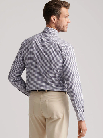 Cashiers Performance Twill Sport Shirt in Navy