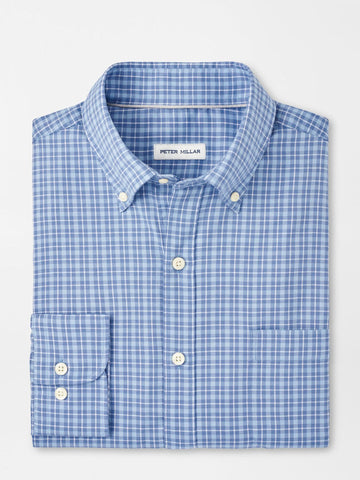 Caspian Perfect Pinpoint Sport Shirt in Blue Freesia