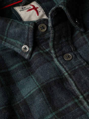 Plaid Chamois-Lined Flannel in Green, Navy and Black