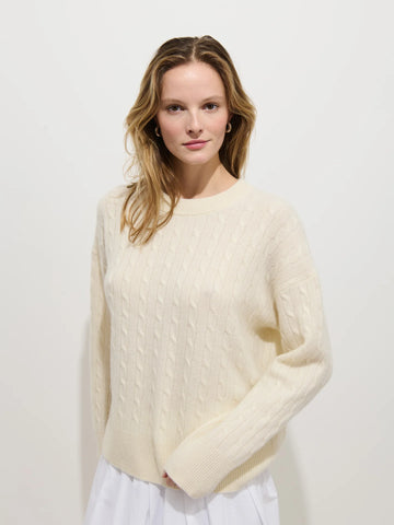 Charlie Cashmere Sweater in Cloud