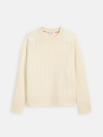 Charlie Cashmere Sweater in Cloud