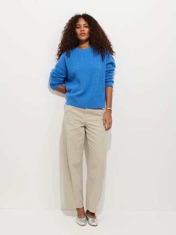 Charlie Cashmere Sweater in French Blue